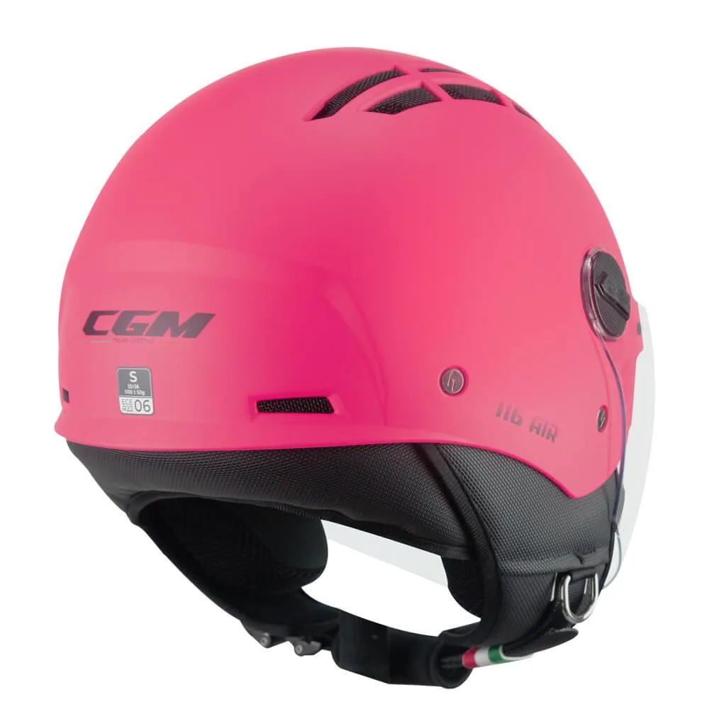 CGM 116A Air Açık Kask Pembe Uzun Vizör+Güneş Vizörlü - S
