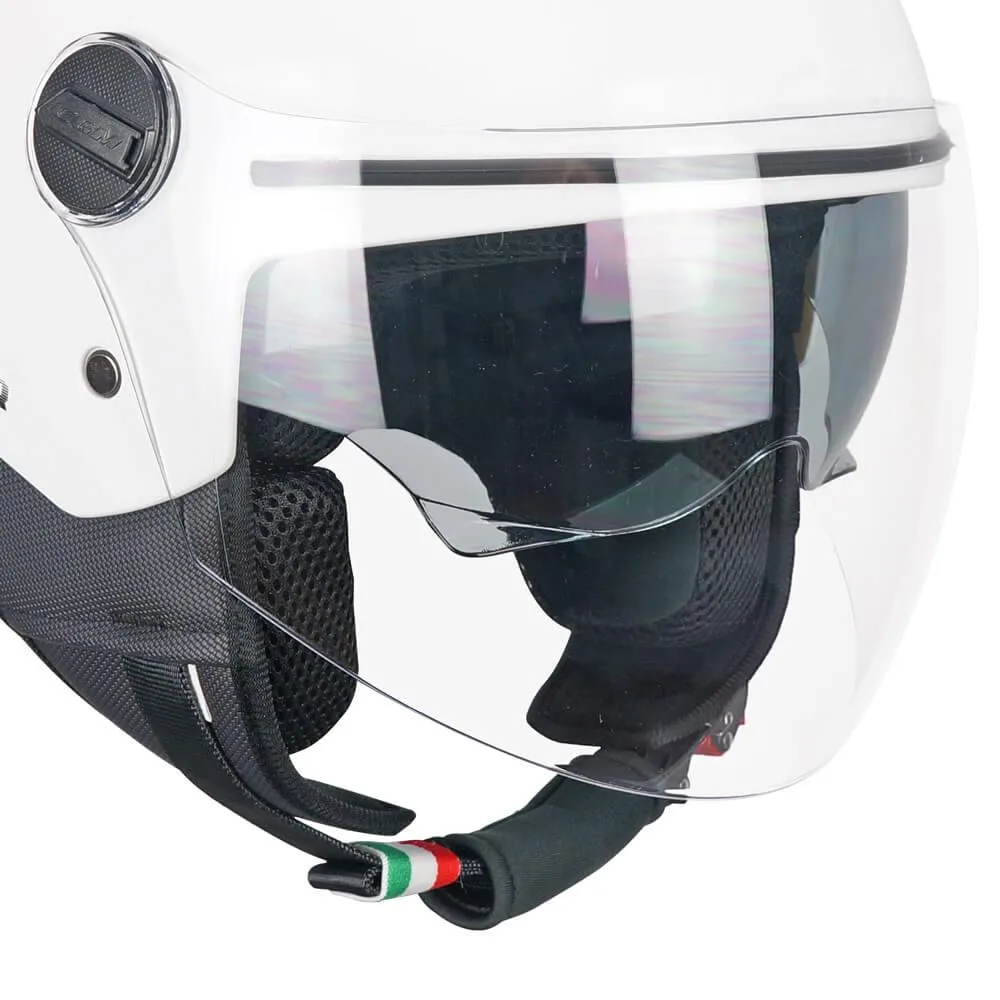 CGM 116A Air Açık Kask Beyaz Uzun Vizör+Güneş Vizörlü - L