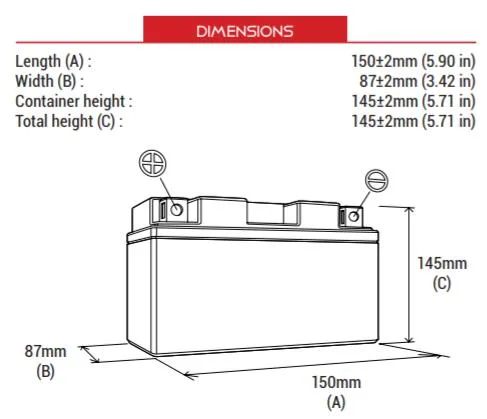 BS BATTERY BTX14-SLA Motosiklet Aküsü Sla Tipi