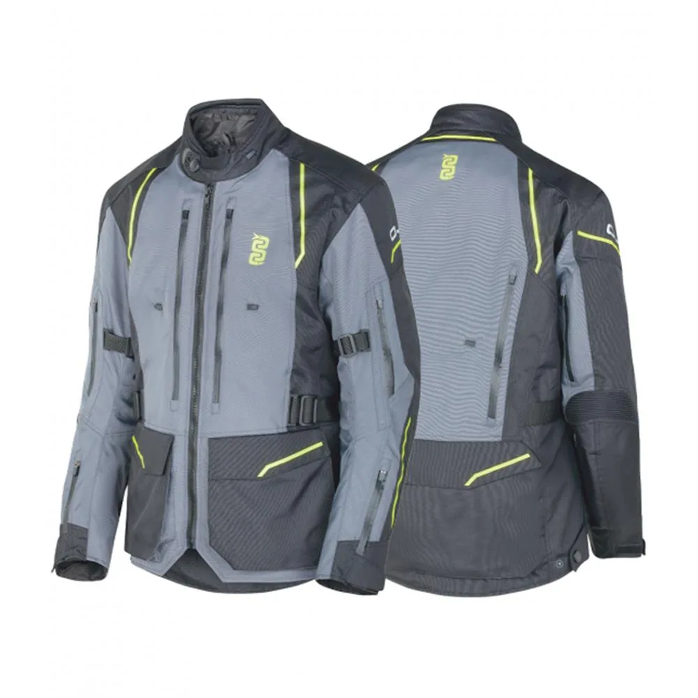 OJ Endurance Motosiklet Ceketi Gri / Sarı / Siyah L