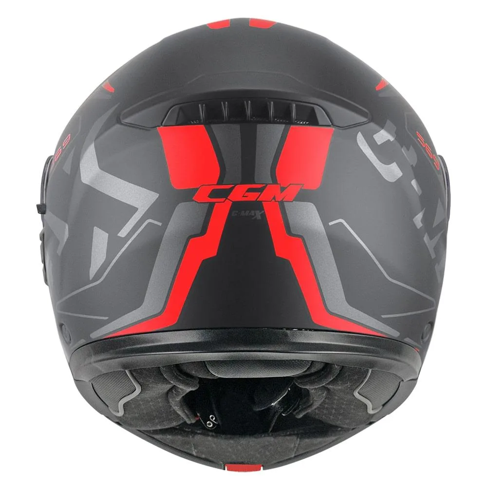 CGM 569G C - Max City Çene Açılır Kask Siyah / Kırmızı - S