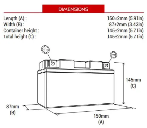 BS BATTERY BTX14-BS Motosiklet Aküsü