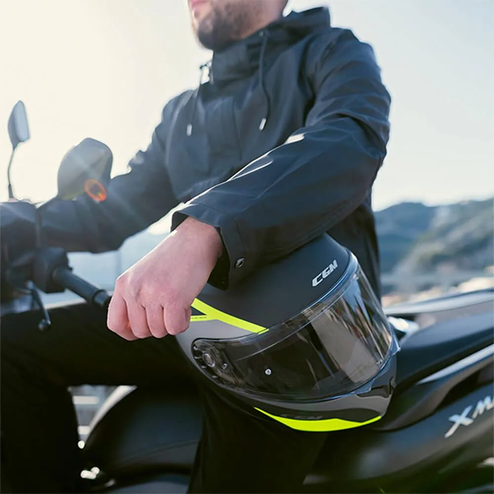 CGM 568G Ber Dresda Çene Açılır Motosiklet Kaskı Sarı - Gri / S