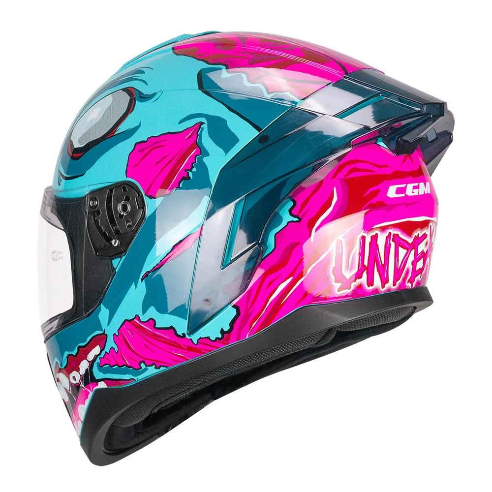 CGM 330R Riot Undead Kapalı Kask Mavi / Rosa - L
