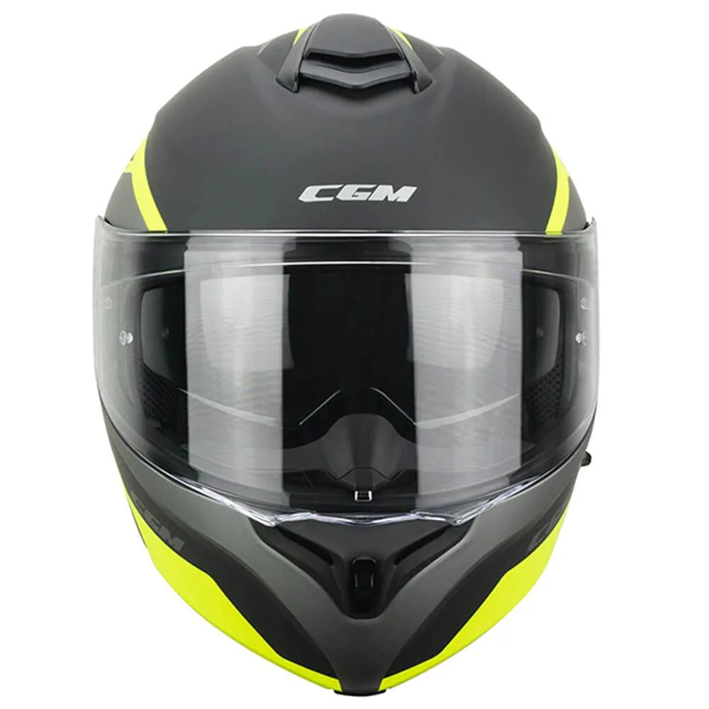 CGM 568G Ber Dresda Çene Açılır Motosiklet Kaskı Sarı - Gri / S