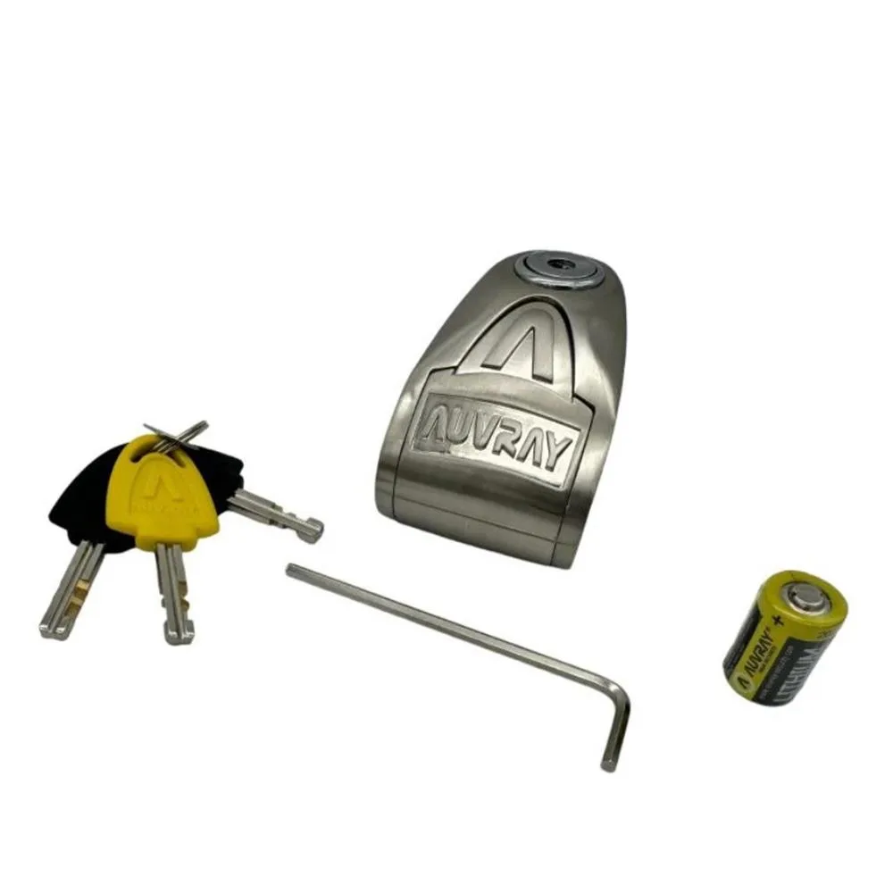 AUVRAY B - Lock 06 Alarmlı Disk Kilidi 6 MM 120DB Inox Çelik