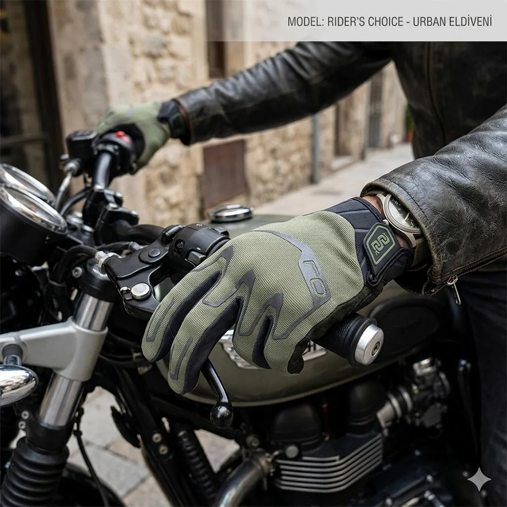 OJ Grip Yazlık Motosiklet Eldiveni XL Yeşil EN 13594 Sertifikalı