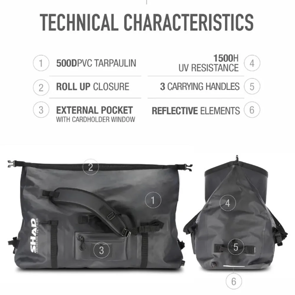 SHAD SW80 Soft Motosiklet Çantası 80 Litre Su Geçirmez X0SW80