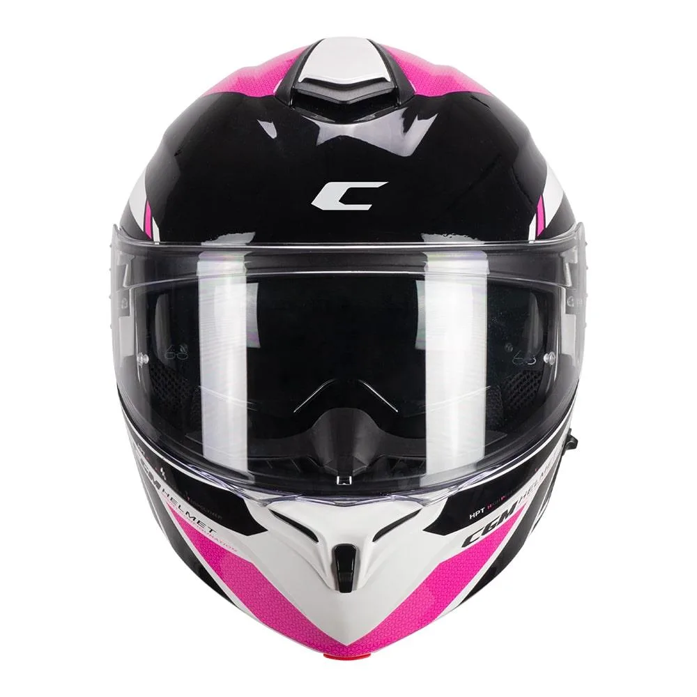 CGM 568S Ber Çene Açılır Kask Siyah / Fuşya - M