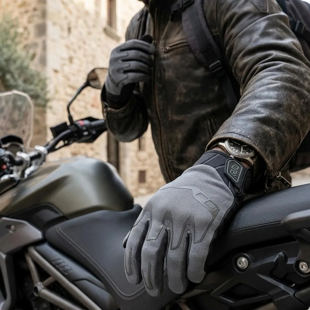 OJ Grip Yazlık Motosiklet Eldiveni XL Gri EN 13594 Sertifikalı