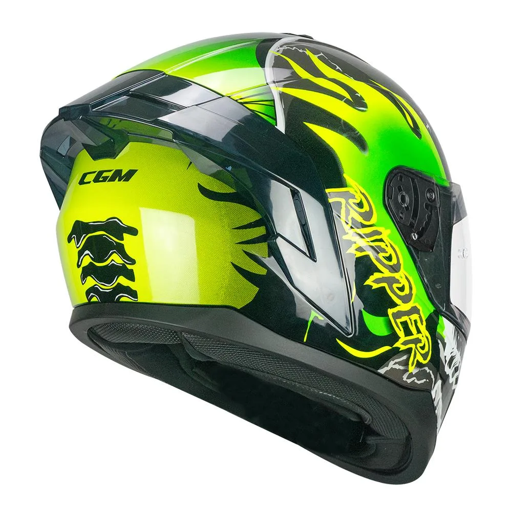 CGM 330R Riot Ripper Kapalı Kask Siyah / Sarı - S