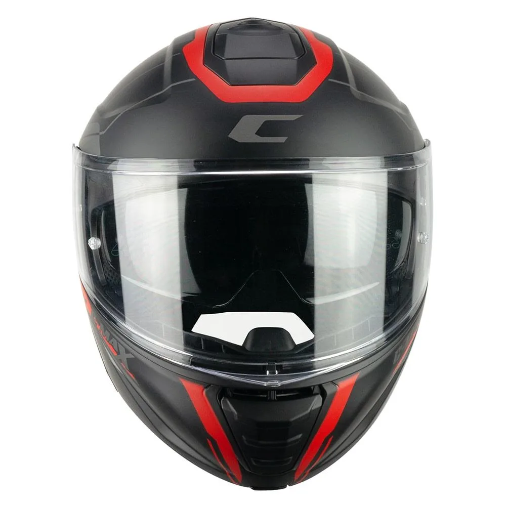 CGM 569G C - Max City Çene Açılır Kask Siyah / Kırmızı - S