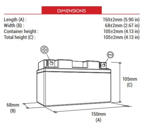 BS BATTERY BT9B-4 (Sla) Motosiklet Aküsü Sla Tipi