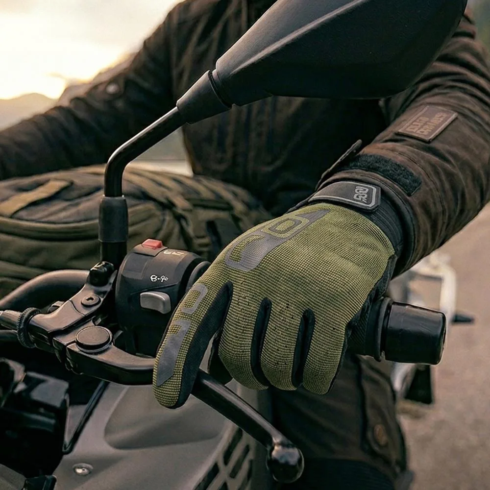 OJ Flex Yazlık Motosiklet Eldiveni XL Yeşil EN 13594 Sertifikalı
