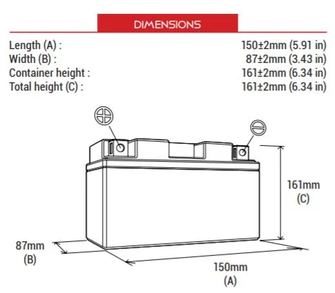 BS BATTERY BTX20CH - BS Motosiklet Aküsü 300616