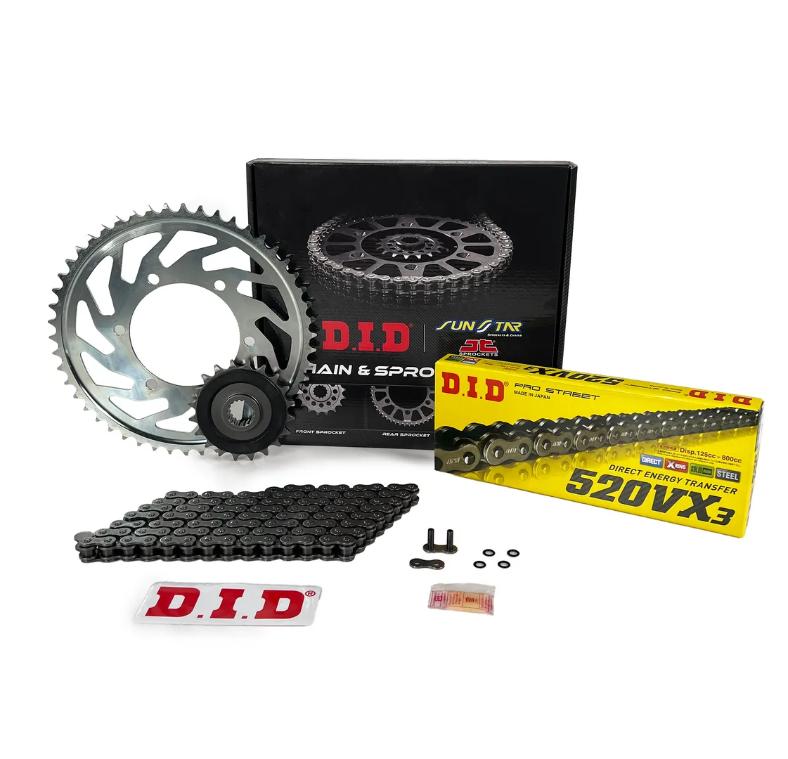 Zincir Dişli Seti - Ducati Monster (600 CC) - (2000-2001) - Zincir : DID-520VX3 (Çelik)-102 / Dişli : (15T -46T)
