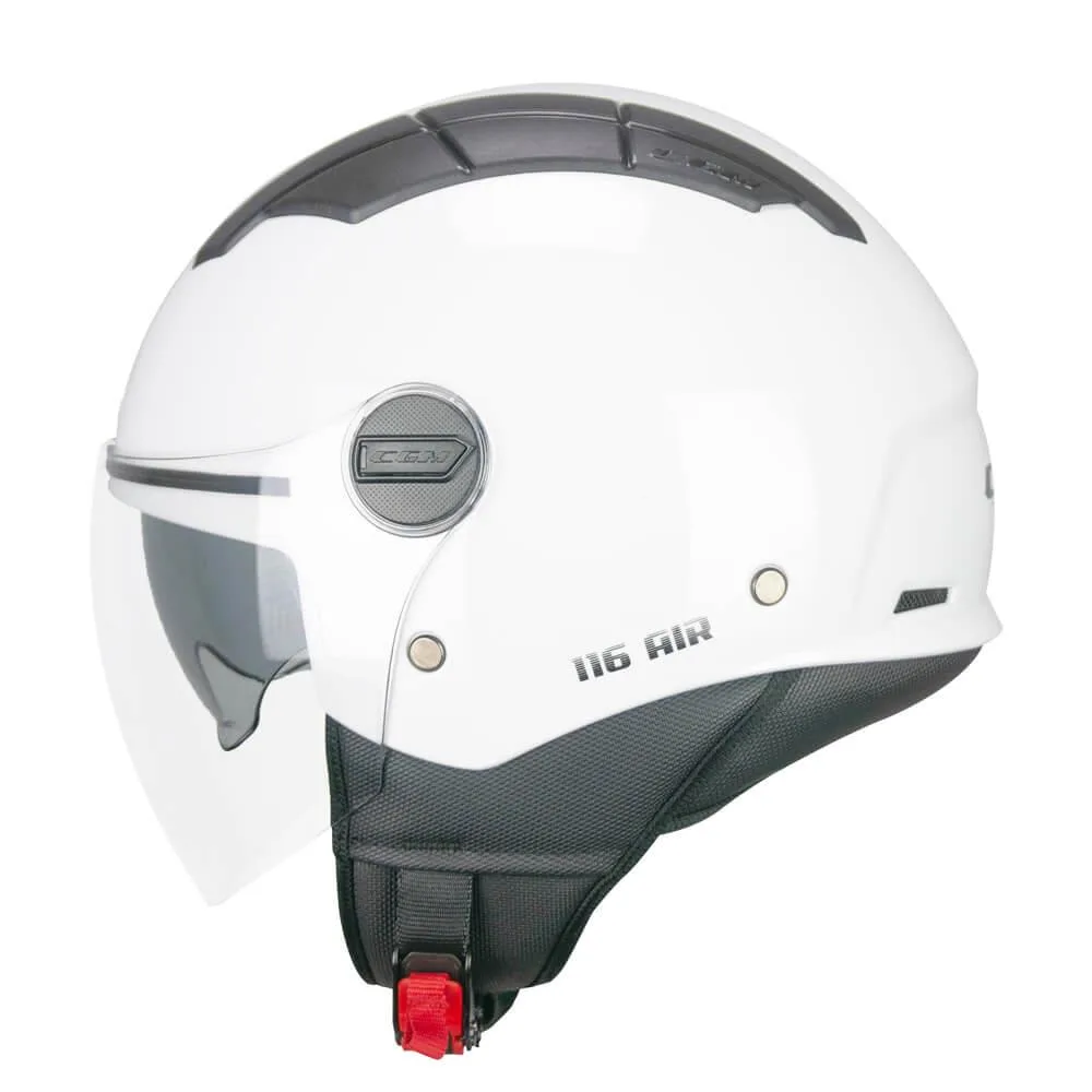 CGM 116A Air Açık Kask Beyaz Uzun Vizör+Güneş Vizörlü - L