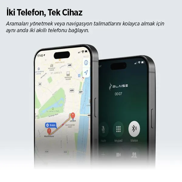 BLAISE X2 Bluetooth Motosiklet Intercom Turuncu