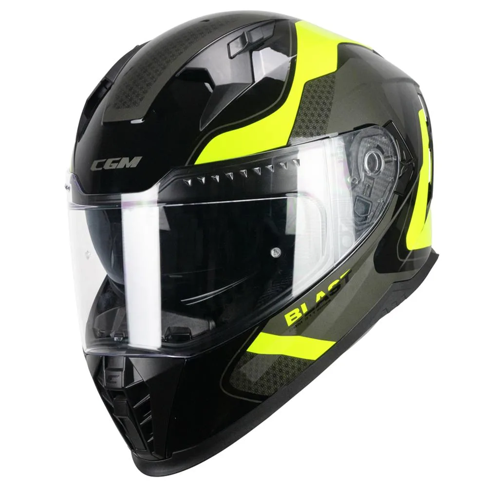 CGM 311R Blast Race Kapalı Kask Sarı - Siyah L