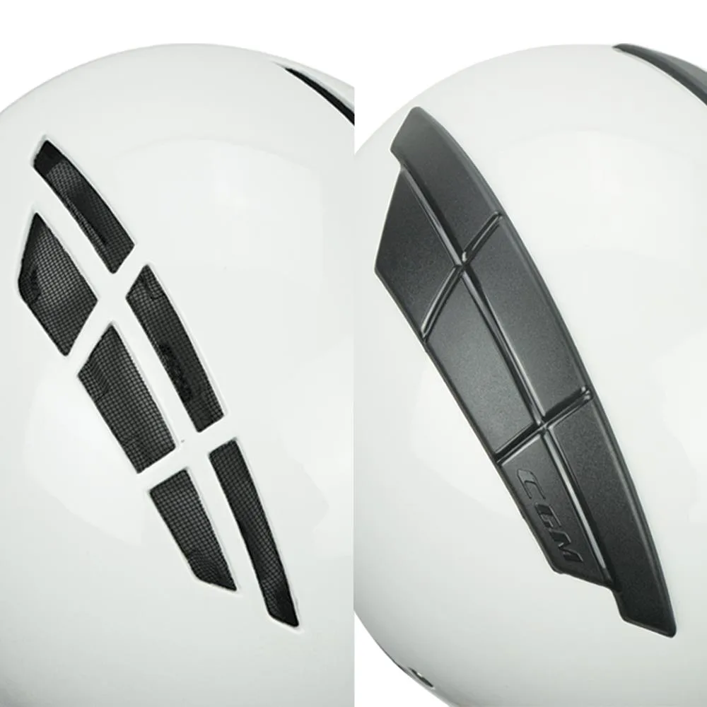 CGM 116A Air Açık Kask Beyaz Uzun Vizör+Güneş Vizörlü - L