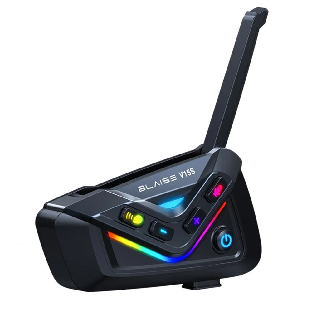 BLAISE V15S Bluetooth + Mesh Motosiklet Intercom Siyah