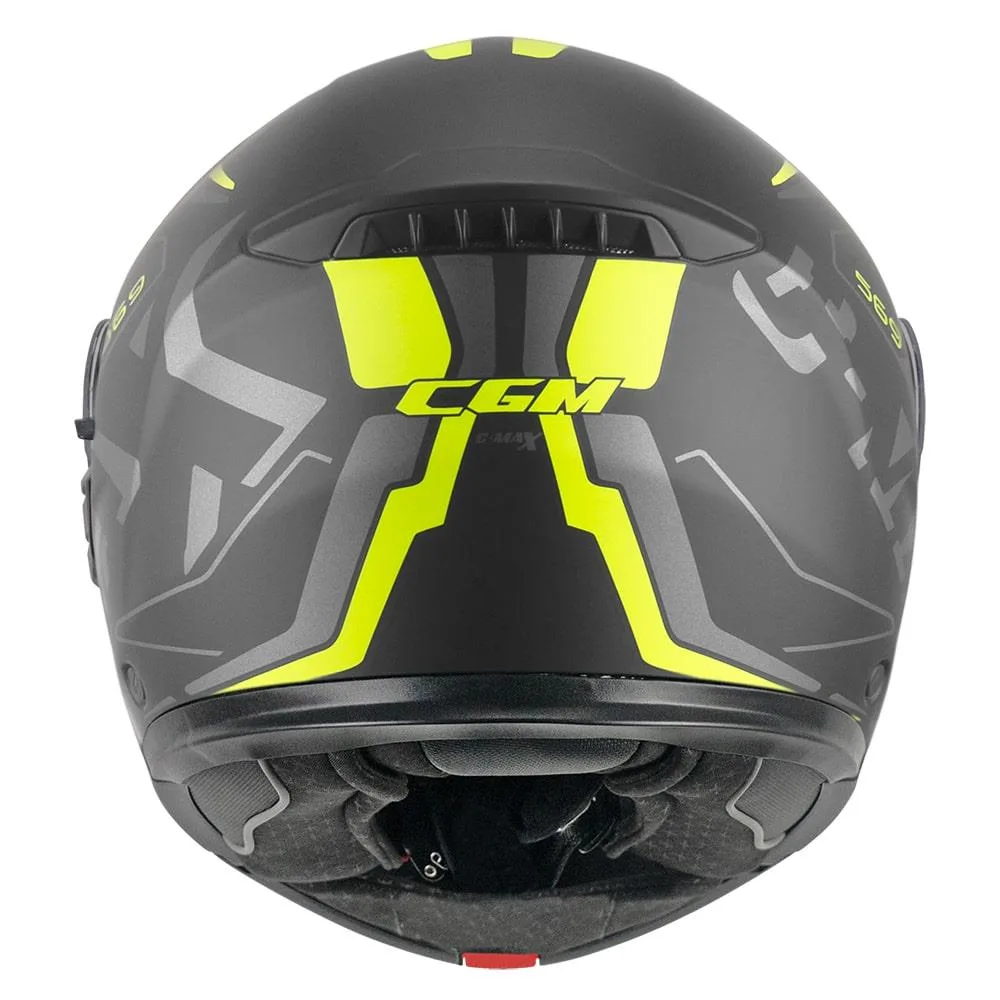 CGM 569G C - Max City Çene Açılır Kask Siyah / Sarı - S