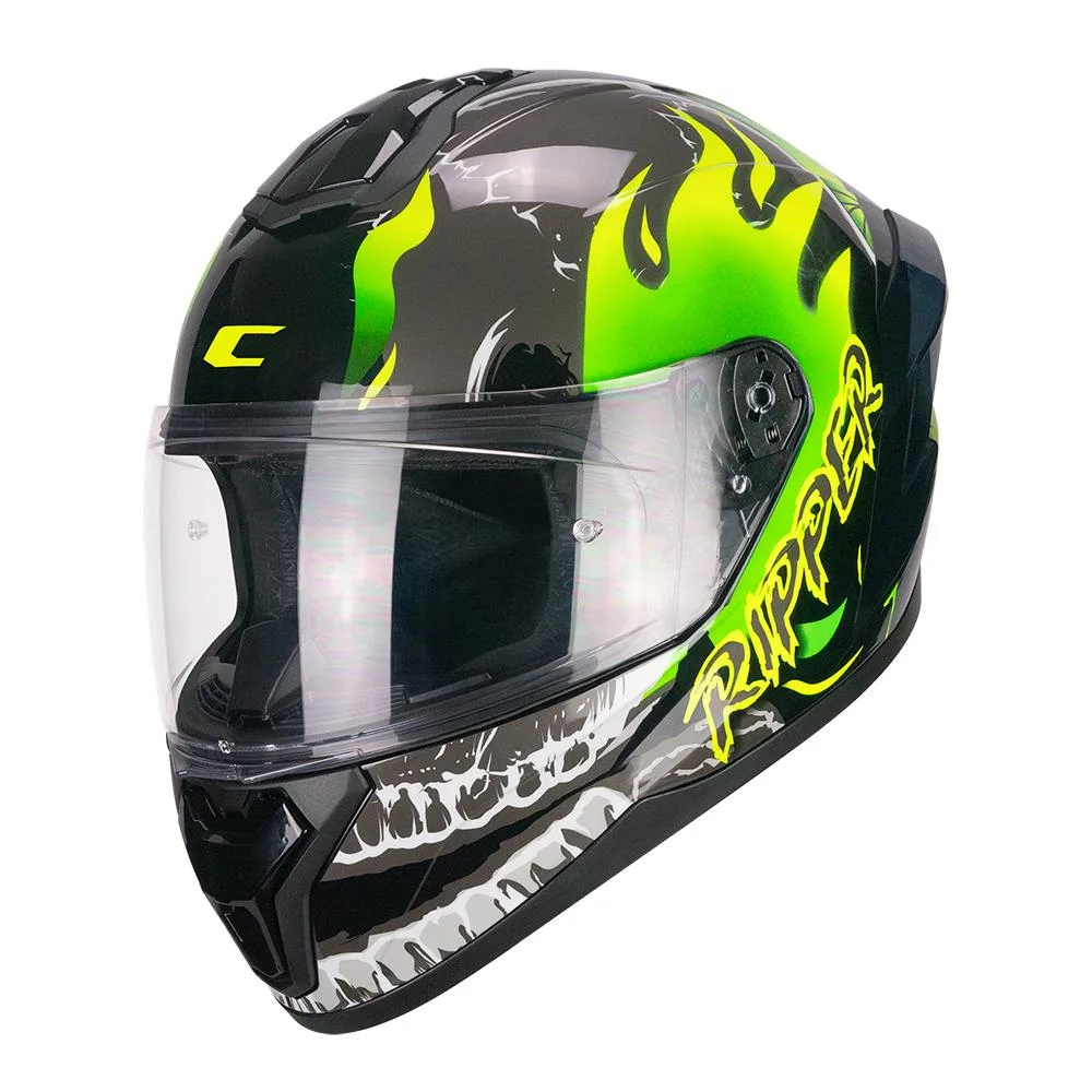 CGM 330R Riot Ripper Kapalı Kask Siyah / Sarı - S