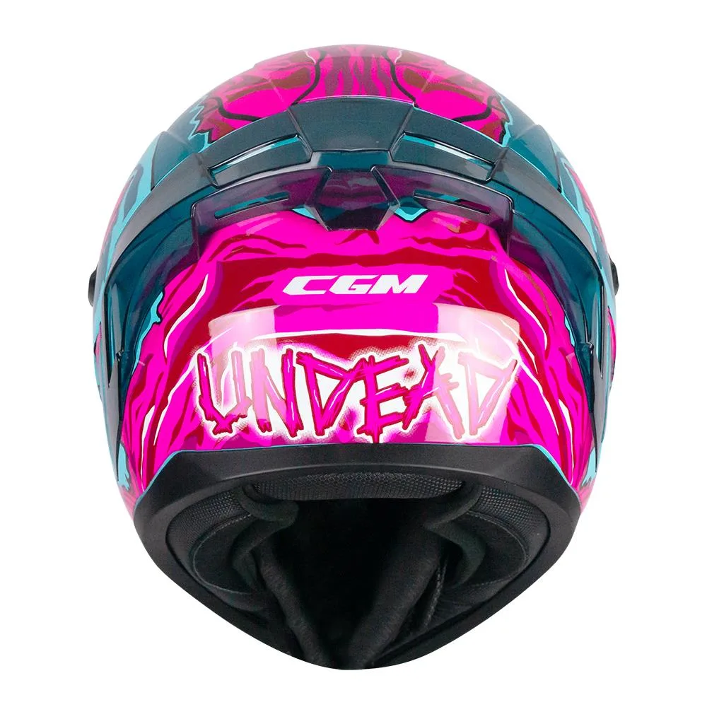 CGM 330R Riot Undead Kapalı Kask Mavi / Rosa - L