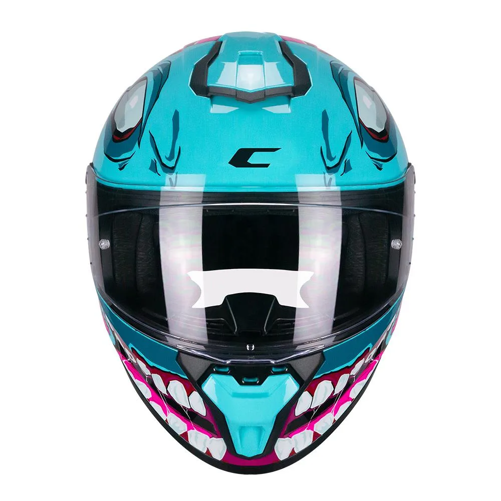 CGM 330R Riot Undead Kapalı Kask Mavi / Rosa - L