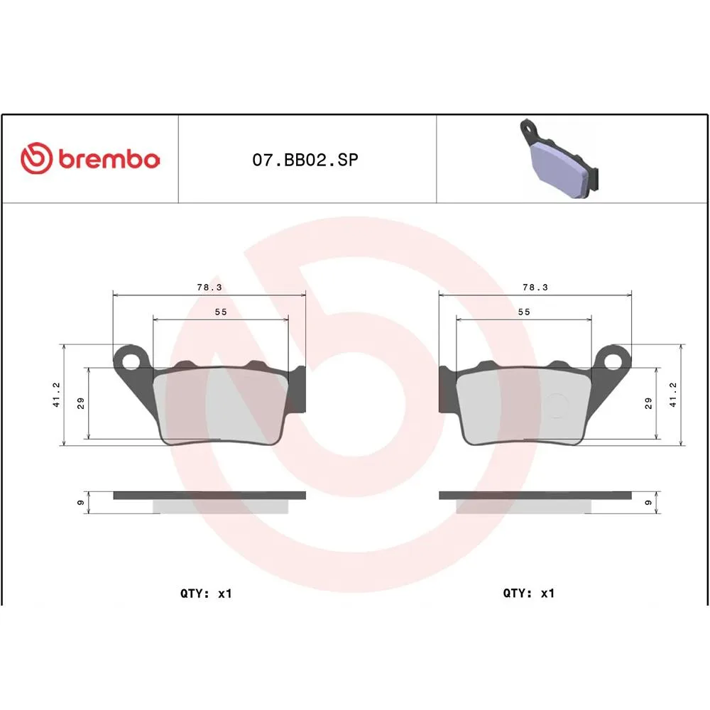BREMBO F900/S1000R Sinter Arka Fren Balatası (213) 07BB02SP
